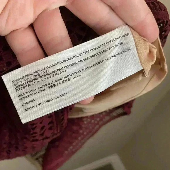 Keepsake‎ Sweet Nothing Burgundy Lace Midi Dress - Picture 13 of 16